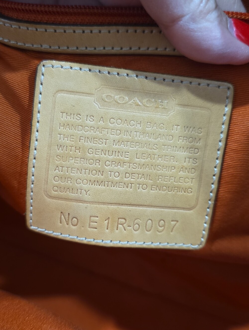 Coach Signature Tan Canvas Shoulder Handbag 6097 Leather Trim Vintage Authentic - Picture 3 of 13